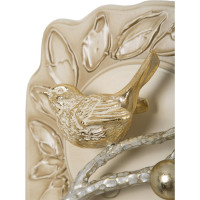 Настенная ключница BOGACHO Птичка Терра Бранч бежевого цвета 73001/кремовый