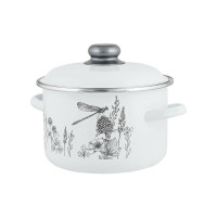 Цилиндрическая эмалированная кастрюля appetite FLORA-2 2 л 1RD161M FLORA
