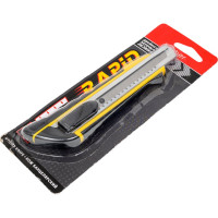 Канцелярский нож Hatber RAPID 18мм, AUTO, LOCK прорезиненный корпус 12 шт 060165