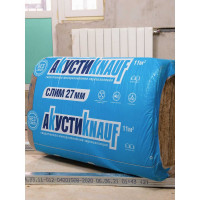 Звукоизоляция Knauf Insulation АкустиКНАУФ СЛИМ (27x600x920 мм; 11 кв. м; 20 плит в упаковке) 666310