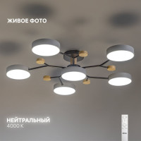 Светодиодная диммируемая люстра RITTER Scandia с ДУ 970х60мм 84Вт серая 52079 5