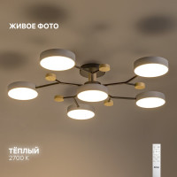 Светодиодная диммируемая люстра RITTER Scandia с ДУ 970х60мм 84Вт серая 52079 5