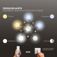 Светодиодная диммируемая люстра RITTER Scandia с ДУ 970х60мм 84Вт серая 52079 5
