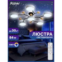Светодиодная диммируемая люстра RITTER Scandia с ДУ 970х60мм 84Вт серая 52079 5