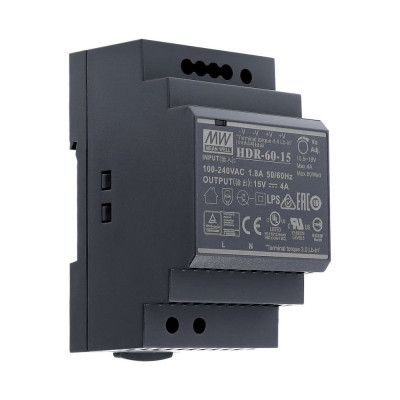 Источник питания Mean Well AC/DC HDR-60-15 60Вт Т02601702