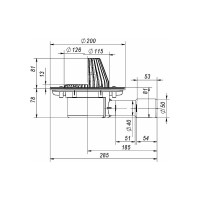 Кровельная воронка FachmannVB 510.1 F, DN40/50 мм, с фланцем 01.190