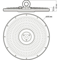 Светодиодный светильник Jazzway PHB NLO 02 150Вт 5000К IP65 90град. ДСП для высоких пролетов (high bay) 5040410
