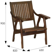 Кресло Мебелик Массив решетка, каркас орех 7761