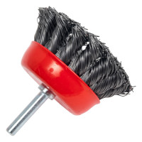 Щетка чашка для дрели 75 мм, витая проволока Gepard GP0855-75