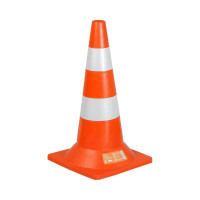 Дорожный мягкий конус Airline 520 мм, 2 световозвращающие полосы AKON003