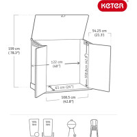 Шкаф Keter STORE IT OUT MIDI PRIME UPGRADED BEIGE BROWN 249440