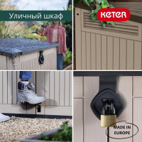 Шкаф Keter STORE IT OUT MIDI PRIME UPGRADED BEIGE BROWN 249440