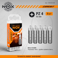 Бита COREBIT Pz4х32 мм, C6.3, 5 шт, бокс NOX 330425-5B