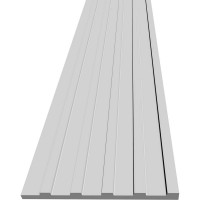 Панель стеновая "Грани" ударопрочная, влагостойкая, под покраску Decor-Dizayn 150x10x3000 мм DD901 (3m)