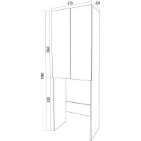 Шкаф 1Marka Lock 67 Напольный, 2 дверцы, цвет Белый, Ц0000012066