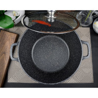 Кастрюля Горница Гранит 5 л, литая ручка, с крышкой, СП2775