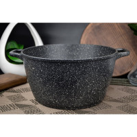 Кастрюля Горница Гранит 5 л, литая ручка, с крышкой, СП2775