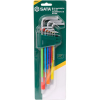 Шестигранники SATA 9 предметов цветные, пластиковый блистер S2 09103CH