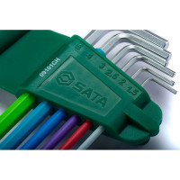 Шестигранники SATA 9 предметов цветные, пластиковый блистер S2 09103CH