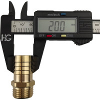 Штуцер для шлангов 1/2" НР х 20 мм, 2 шт HG 1649045