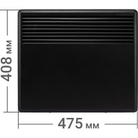 Электрический конвектор TDM ELECTRIC ЭК-1000С, 1000 Вт, термостат, СТИЧ, черный, SQ2520-1207