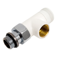 Запорный клапан SR Rubinetterie осевой, серия Tondera 1/2", цвет белый 0671-1500VC0A