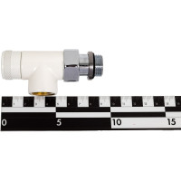 Запорный клапан SR Rubinetterie осевой, серия Tondera 1/2", цвет белый 0671-1500VC0A