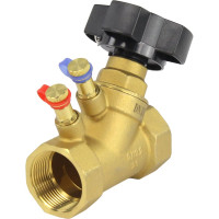 Балансировочный латунный клапан DN.ru КБЛР Ду32 Ру16, муфтовый D080-00507