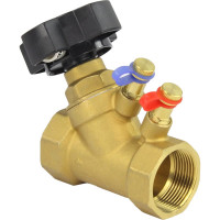 Балансировочный латунный клапан DN.ru КБЛР Ду32 Ру16, муфтовый D080-00507