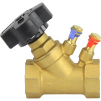 Балансировочный латунный клапан DN.ru КБЛР Ду32 Ру16, муфтовый D080-00507