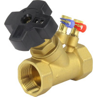 Балансировочный латунный клапан DN.ru КБЛР Ду32 Ру16, муфтовый D080-00507