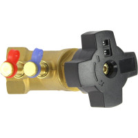 Балансировочный латунный клапан DN.ru КБЛР Ду32 Ру16, муфтовый D080-00507