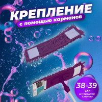 Сменная насадка для швабры из шенилла PERFECTO LINEA фиолетовая 44-431010