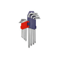 Набор Г-образных ключей WORKPRO 9шт TORX с отверстием WP222002
