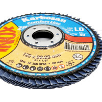 Диск лепестковый прямой по нержавеющей стали Flap 125x22 мм, Р40 Karbosan KAR-982290