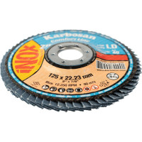 Диск лепестковый прямой по нержавеющей стали Flap 125x22 мм, Р40 Karbosan KAR-982290