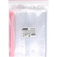 Прочные пакеты BRAUBERG EXTRA ZIP LOCK зиплок, комплект 100 шт, 20x30 cм, ПВД, 80 мкм 608179