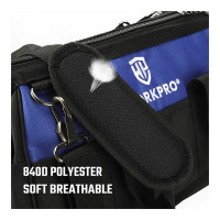 Сумка для инструмента WORKPRO 640D 420x230x270 мм, с широким горлом, на молнии, с пластиковым дном WP281007