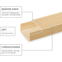 Кабель-канал TDM ELECTRIC 40x16 желтая сосна 3D (50м) (2м/25шт в упак) SQ0402-0607