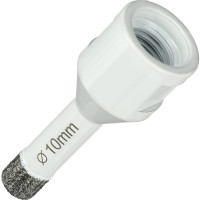 Алмазная коронка по керамограниту 10 мм, M14 на УШМ Diamond Industrial DIDKVP10M14