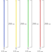 Нейлоновые сверхпрочные цветные стяжки (хомуты) в тубе SONNEN 2,5x200 мм, комплект 200 шт. 607925