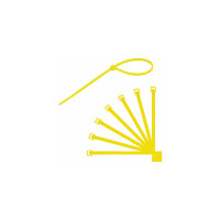 Нейлоновые сверхпрочные цветные стяжки (хомуты) в тубе SONNEN 2,5x200 мм, комплект 200 шт. 607925