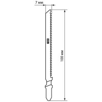 Пилки для лобзика по дереву TDM ELECTRIC HCS, 75х2,5 мм, чистый рез, T101BR, упаковка 2 штуки, серия "Рубин", арт. SQ1089-0203