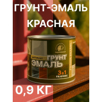 Грунт-эмаль 3 в 1 Радугамалер красная 0,9 кг 4640000602239