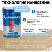 Интерьерная лазурь для дерева RENNER YM M349 R360 1 кг 1-360