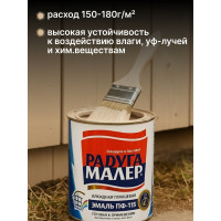 Краска быстросохнущая, атмосферостойкая Радугамалер ГОСТ ПФ-115 бежевая 1,9 кг 4650001271655