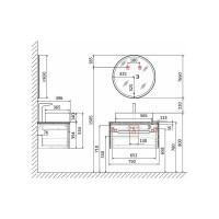 Подвесная тумба Jorno Shine 75 для раковины MELANA-7050H Shi.01.75, P, W