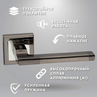 Ручка PALIDORE A-220 BH/HH (ВН/РС) черный никель/хром блестящий 98760591