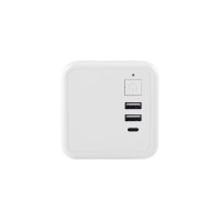 Разветвитель ROCKETSOCKET Cube Original 4 Euro 16A, 3 USB 2A+C с блоком 5В/3.0А  цвет серый GN1205