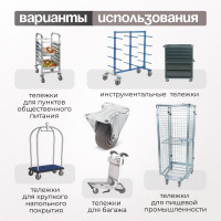 Колесо неповоротное (75 мм; грузоподъемность 70 кг; термопластичная серая резина; полипропилен) СТЕЛЛА-ТЕХНИК N48075TPRF